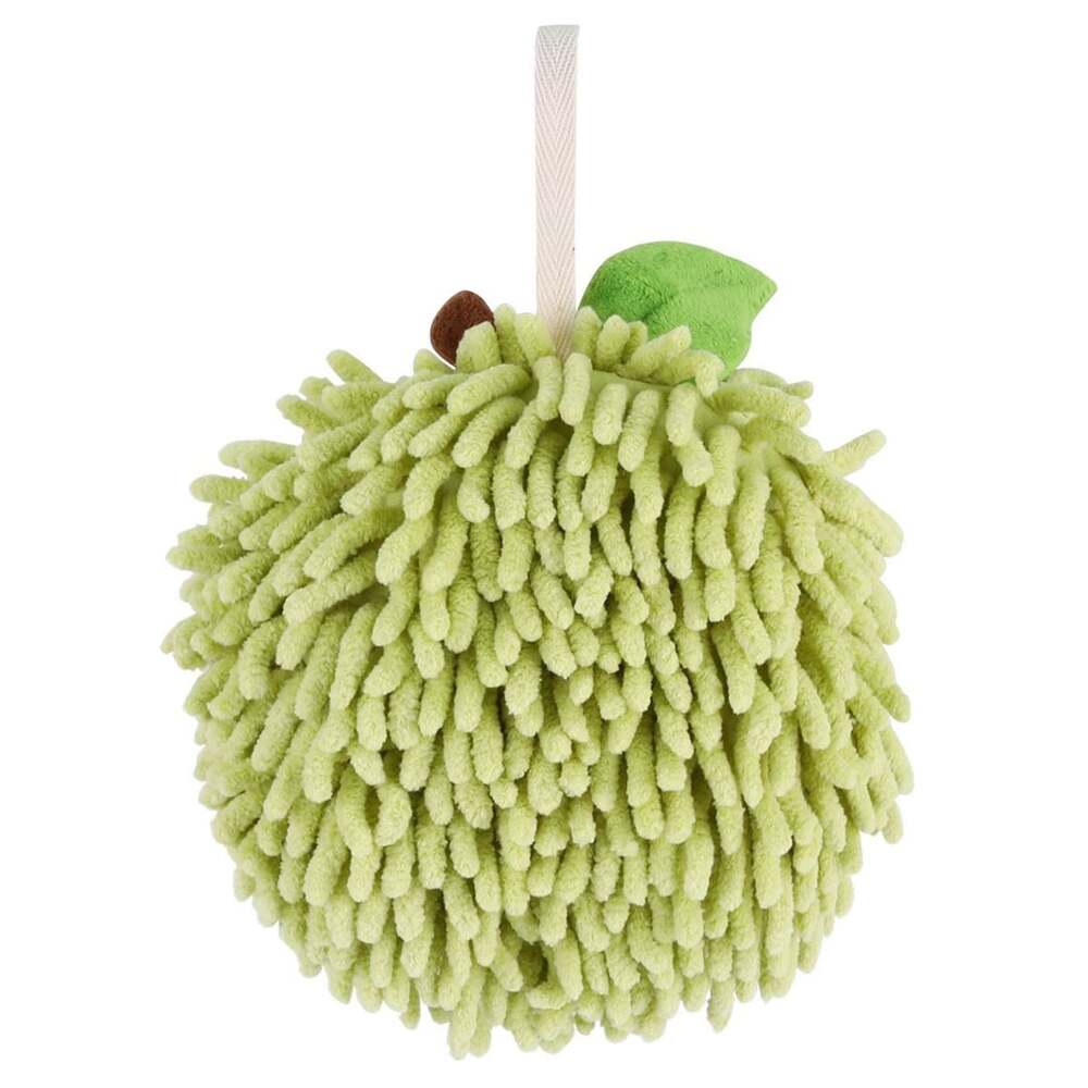 Regalwoven Chenille Ball Hand Towel Size 6" x 6" Green